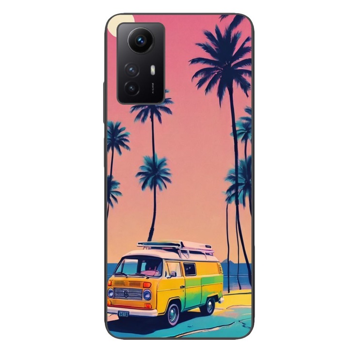 Husa compatibila cu Xiaomi Redmi Note 12s Silicon Gel Tpu Model Summer Vibes Camper and Palms Pop Art