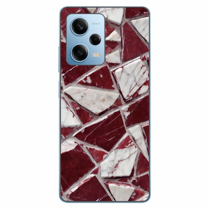 Husa compatibila cu Xiaomi Redmi Note 12 Pro 5G Silicon Gel Tpu Model Broken Glass Red Blood