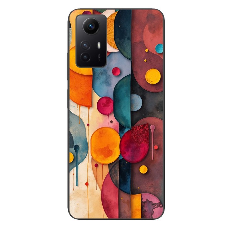 Husa compatibila cu Xiaomi Redmi Note 12s Silicon Gel Tpu Model Abstract Shapes and Colors