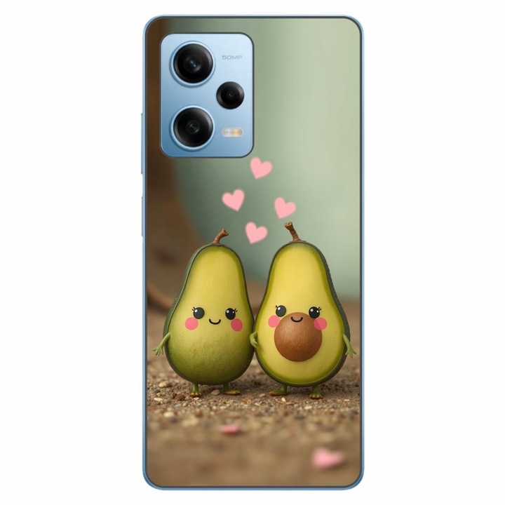 Husa compatibila cu Xiaomi Redmi Note 12 Pro 5G Silicon Gel Tpu Model Kawaii Avocados in Love