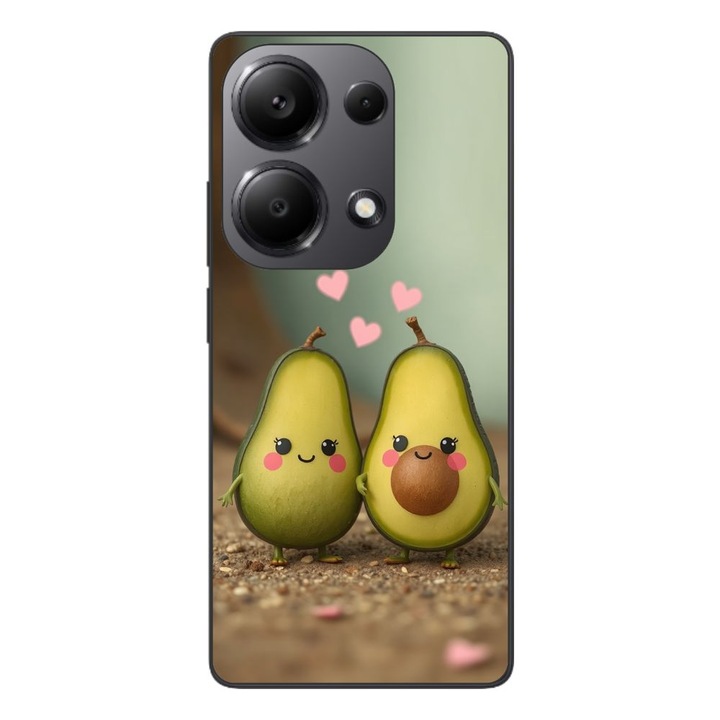 Husa compatibila cu Xiaomi Redmi Note 13 Pro 4G Silicon Gel Tpu Model Kawaii Avocados in Love