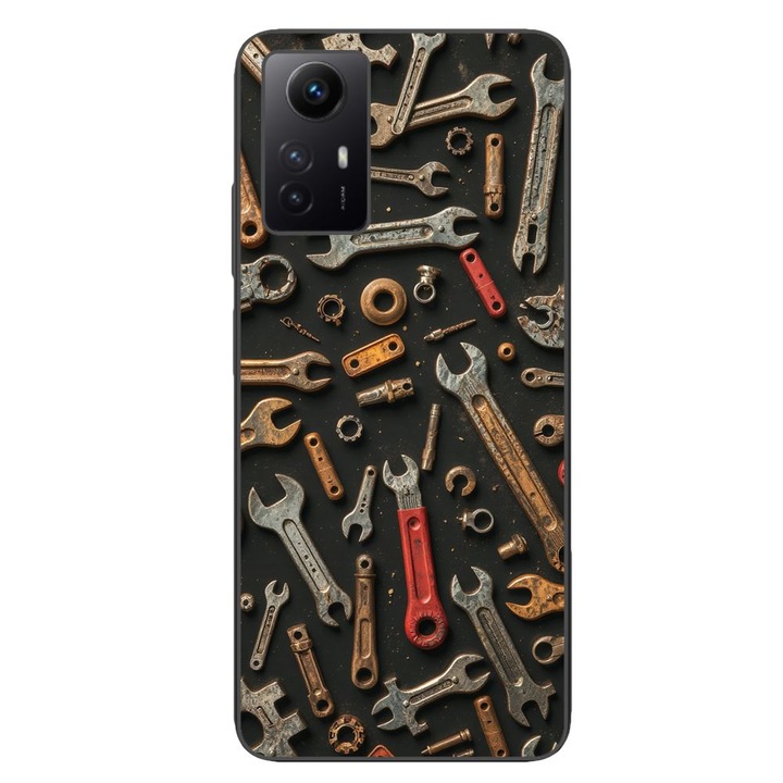 Husa compatibila cu Xiaomi Redmi Note 12s Silicon Gel Tpu Model Mechanic Tools Pattern