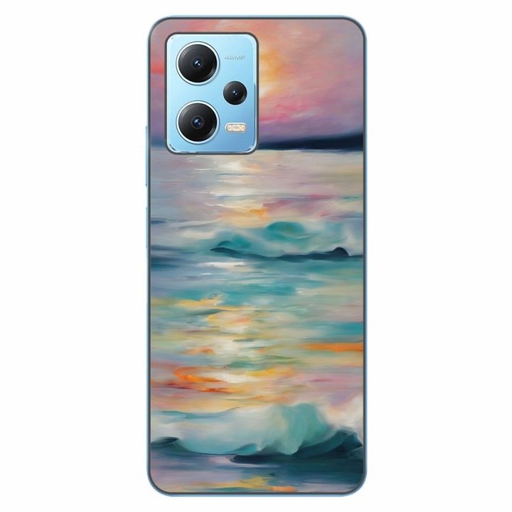 Husa compatibila cu Xiaomi Redmi Note 12 5G Silicon Gel Tpu Model Watercolor Sea View