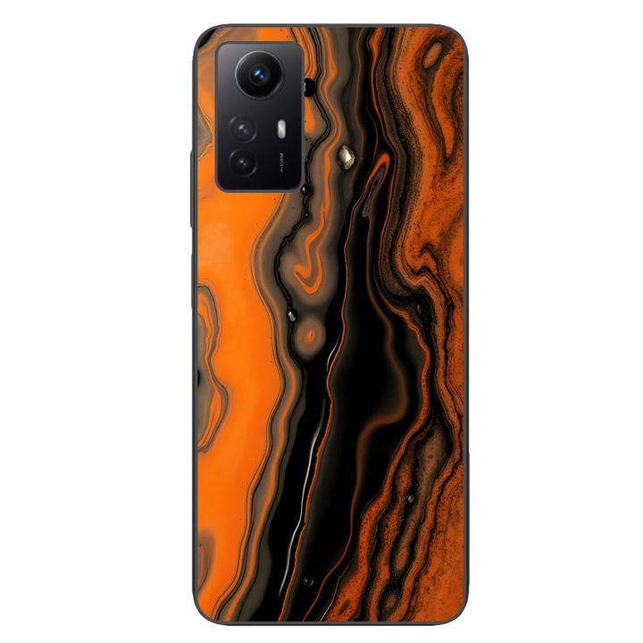 Husa compatibila cu Xiaomi Redmi Note 12s Silicon Gel Tpu Model Metallic Lava Flow Pattern
