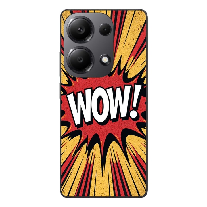 Husa compatibila cu Xiaomi Redmi Note 13 Pro 4G Silicon Gel Tpu Model Comic Book WOW Text