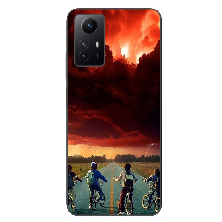Husa compatibila cu Xiaomi Redmi Note 12s Silicon Gel Tpu Model Stranger Things Red Sky
