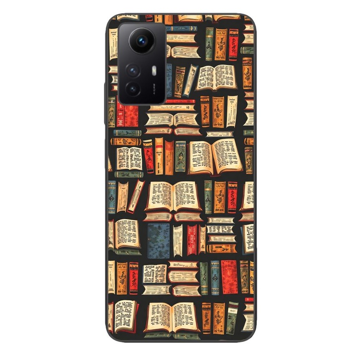 Husa compatibila cu Xiaomi Redmi Note 12s Silicon Gel Tpu Model Books Pattern