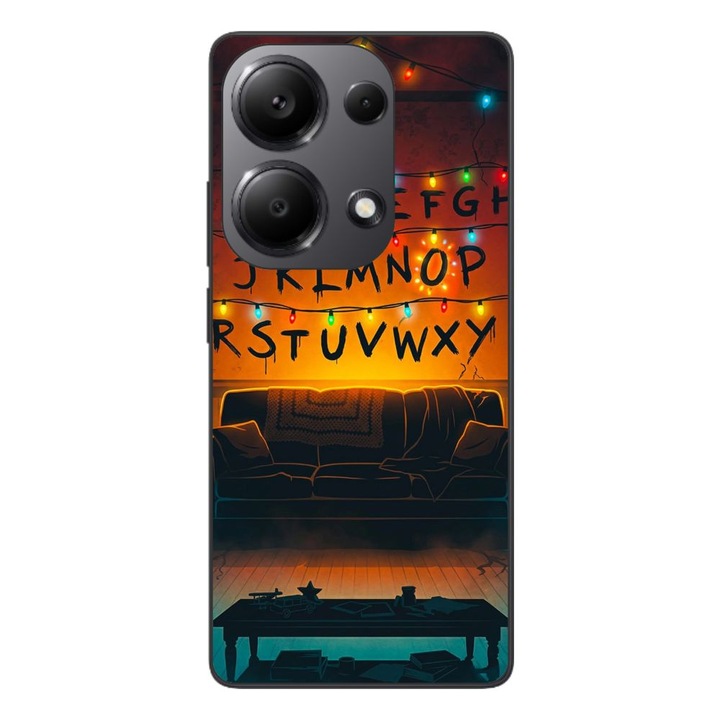 Husa compatibila cu Xiaomi Redmi Note 13 Pro 4G Silicon Gel Tpu Model Stranger Things Alphabet Fairy Lights