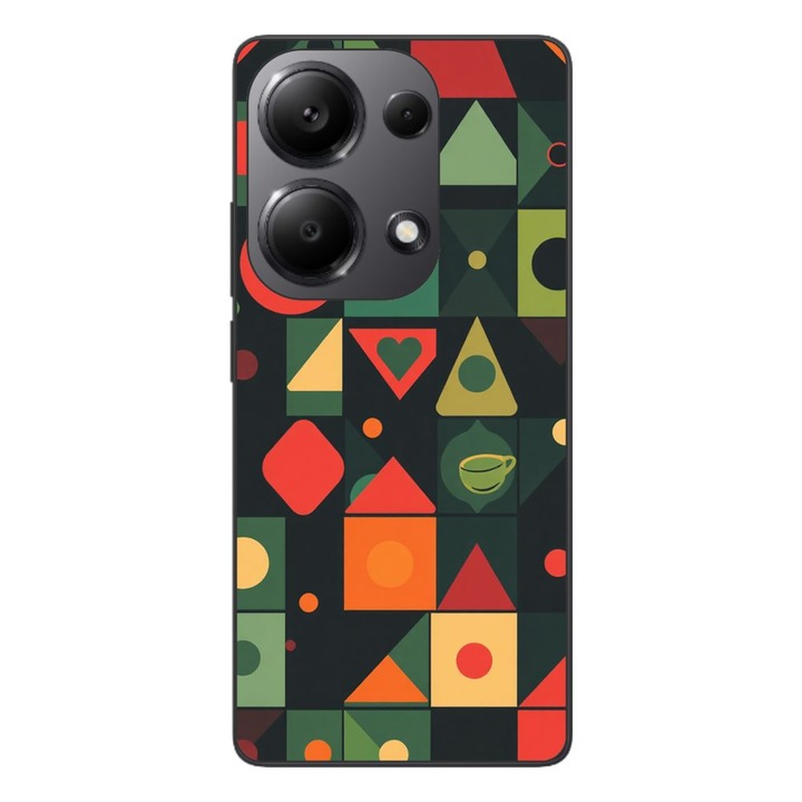 Husa compatibila cu Xiaomi Redmi Note 13 Pro 4G Silicon Gel Tpu Model Retro Shapes