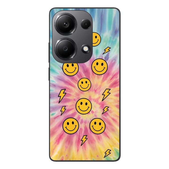 Husa compatibila cu Xiaomi Redmi Note 13 Pro 4G Silicon Gel Tpu Model Retro Smiley Faces
