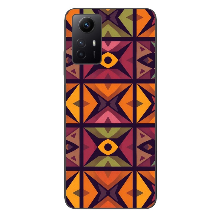 Husa compatibila cu Xiaomi Redmi Note 12s Silicon Gel Tpu Model Tribal Retro Shapes