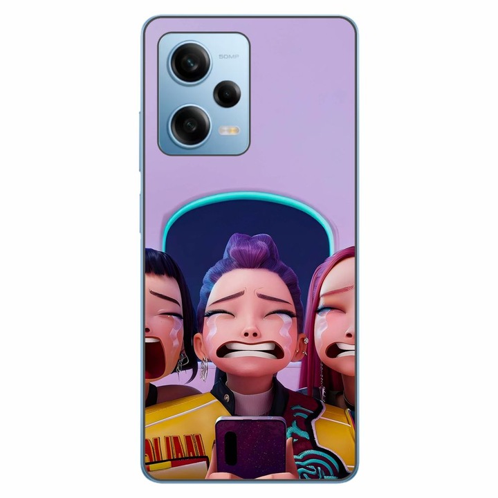 Husa compatibila cu Xiaomi Redmi Note 12 Pro 5G Silicon Gel Tpu Model KPop Demon Hunters Crying Girls