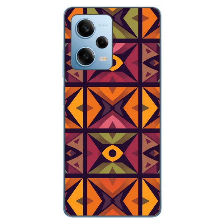 Husa compatibila cu Xiaomi Redmi Note 12 Pro 5G Silicon Gel Tpu Model Tribal Retro Shapes