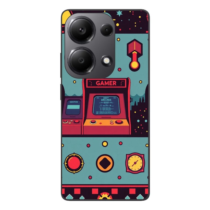 Husa compatibila cu Xiaomi Redmi Note 13 Pro 4G Silicon Gel Tpu Model Gamer Arcade Room