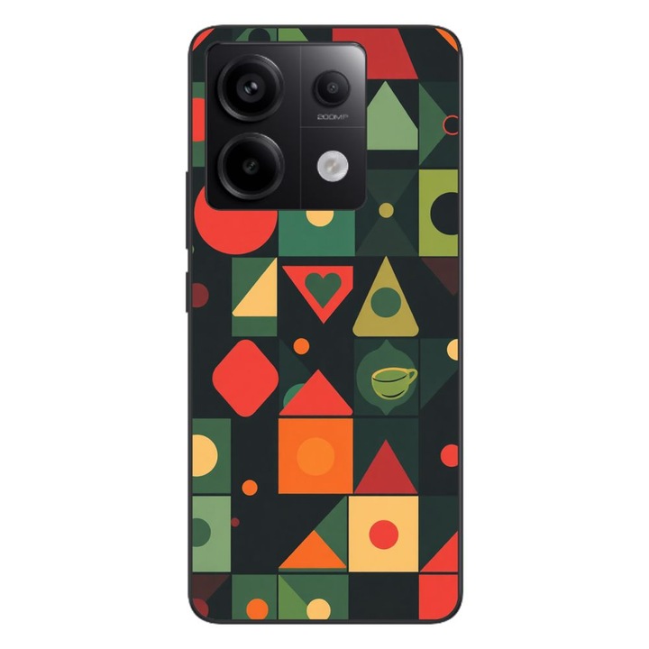 Husa compatibila cu Xiaomi Redmi Note 13 Pro 5G Silicon Gel Tpu Model Retro Shapes