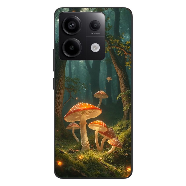 Husa compatibila cu Xiaomi Redmi Note 13 Pro 5G Silicon Gel Tpu Model Glowing Magical Mushrooms