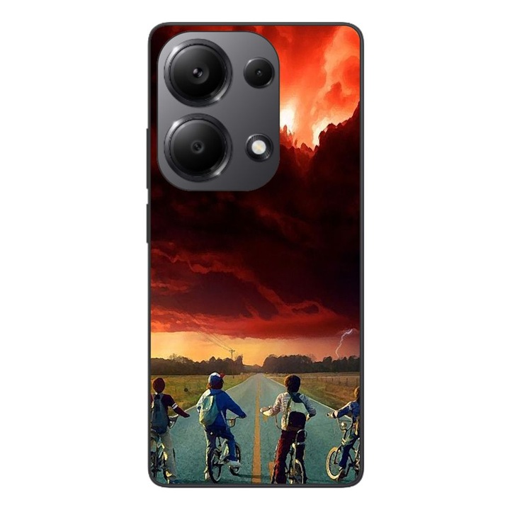 Husa compatibila cu Xiaomi Redmi Note 13 Pro 4G Silicon Gel Tpu Model Stranger Things Red Sky