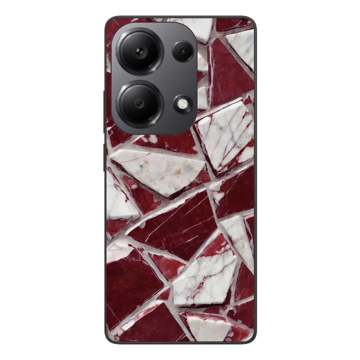 Husa compatibila cu Xiaomi Redmi Note 13 Pro 4G Silicon Gel Tpu Model Broken Glass Red Blood