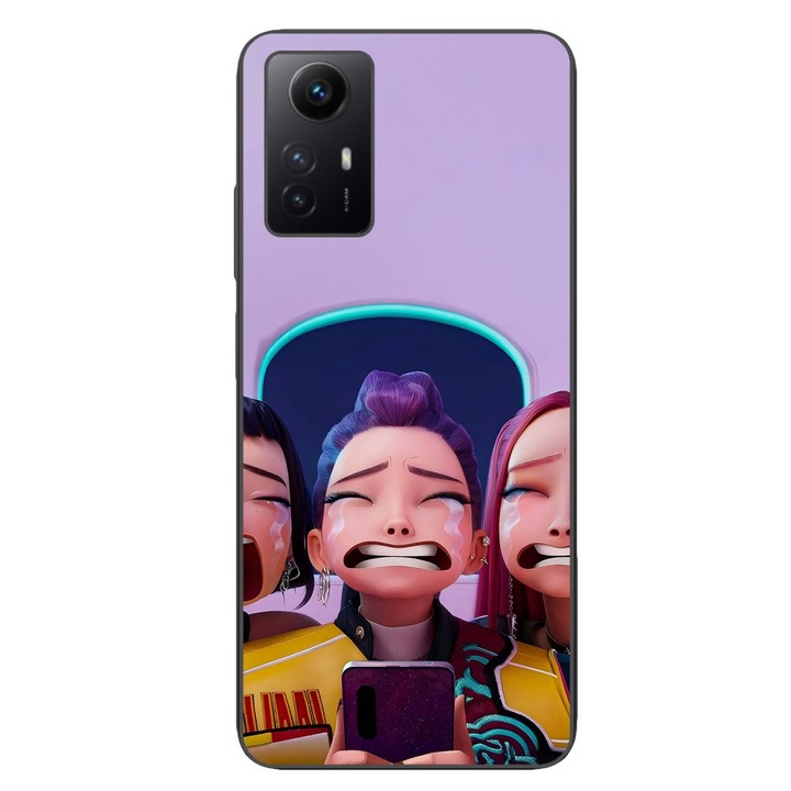 Husa compatibila cu Xiaomi Redmi Note 12s Silicon Gel Tpu Model KPop Demon Hunters Crying Girls