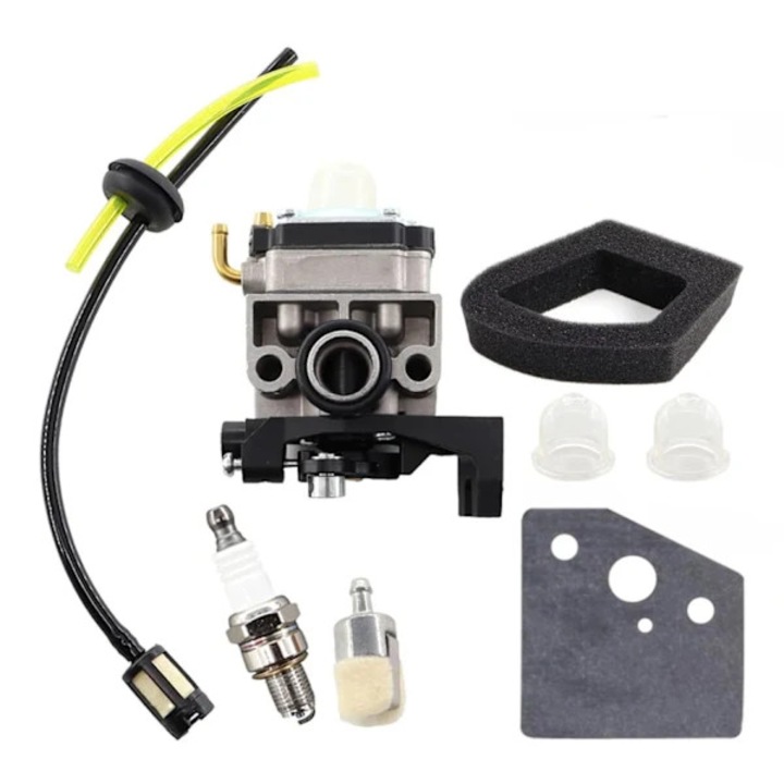 Karburátor készlet Honda GX35 motorokhoz, tömítéssel, gyújtógyertyával, üzemanyagszűrővel, üzemanyagcsővel, légszűrővel, primer pumpával