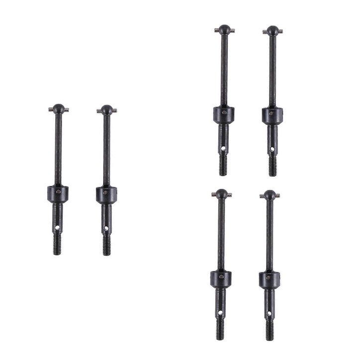 6 darabos CVD univerzális fém tengely készlet Tamiya TT01 TT02 TA04-hez, fekete