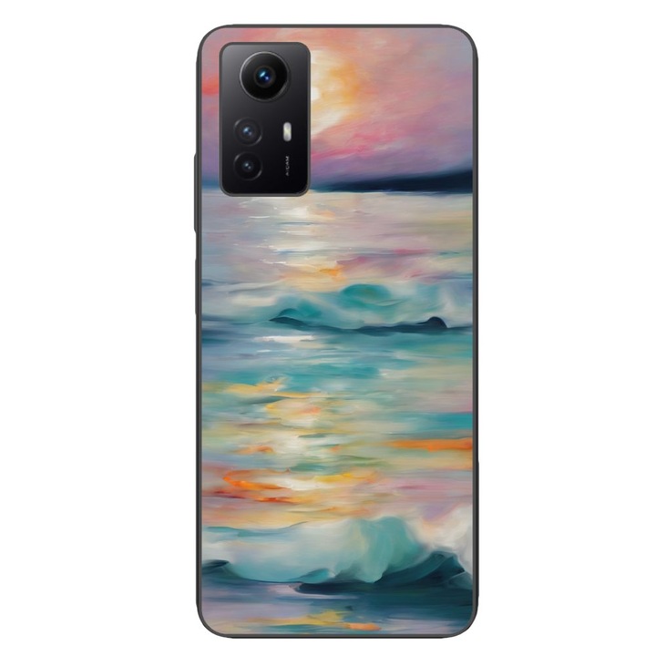 Husa compatibila cu Xiaomi Redmi Note 12s Silicon Gel Tpu Model Watercolor Sea View