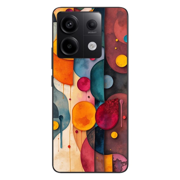 Husa compatibila cu Xiaomi Redmi Note 13 Pro 5G Silicon Gel Tpu Model Abstract Shapes and Colors