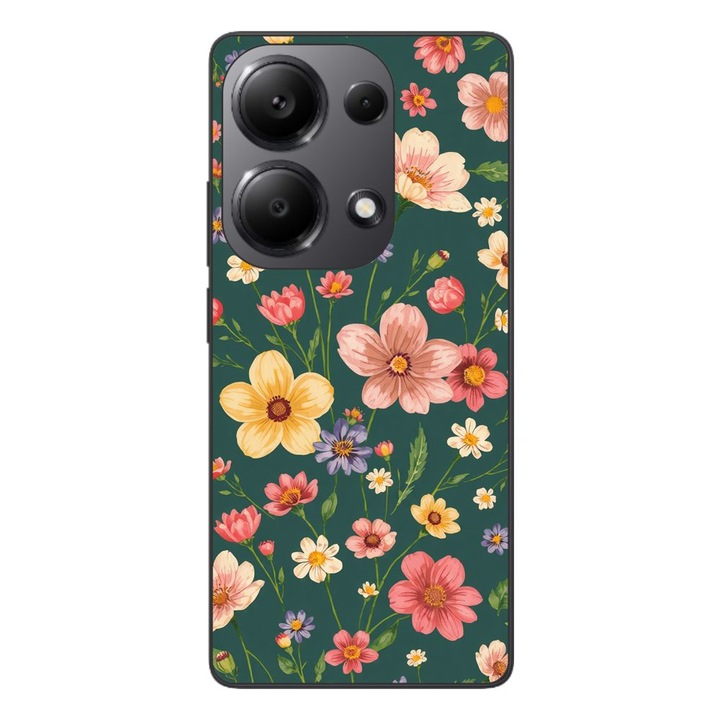 Husa compatibila cu Xiaomi Redmi Note 13 Pro 4G Silicon Gel Tpu Model Vintage Spring Flowers