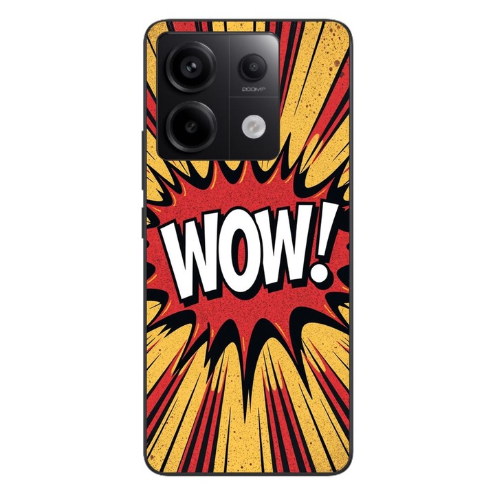 Husa compatibila cu Xiaomi Redmi Note 13 Pro 5G Silicon Gel Tpu Model Comic Book WOW Text
