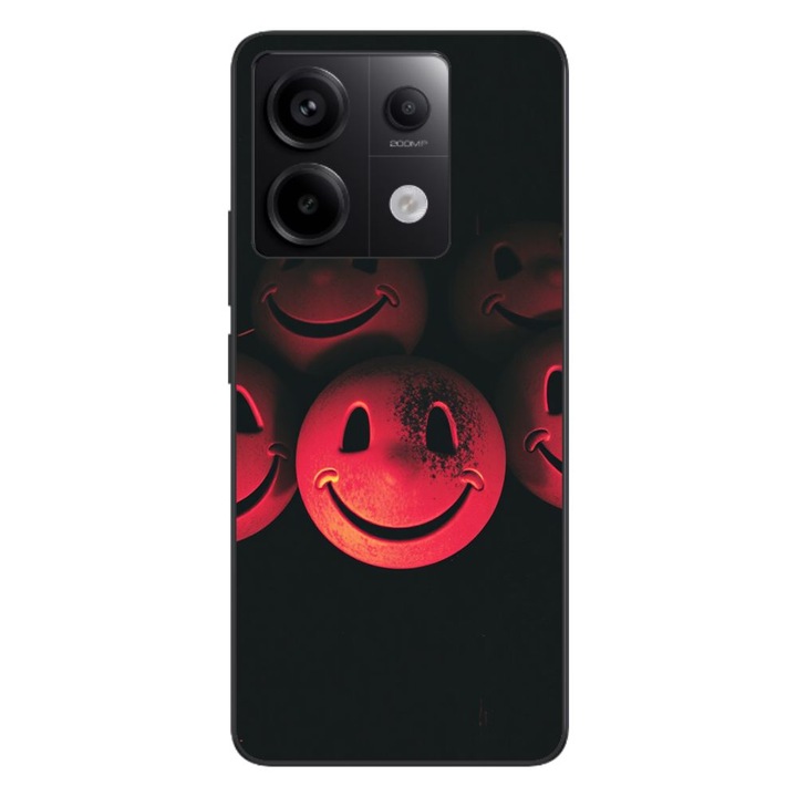 Husa compatibila cu Xiaomi Redmi Note 13 Pro 5G Silicon Gel Tpu Model Grungy Smiley Faces