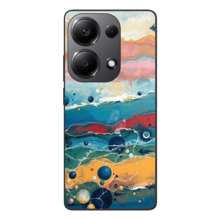 Husa compatibila cu Xiaomi Redmi Note 13 Pro 4G Silicon Gel Tpu Model Painted Waterworld