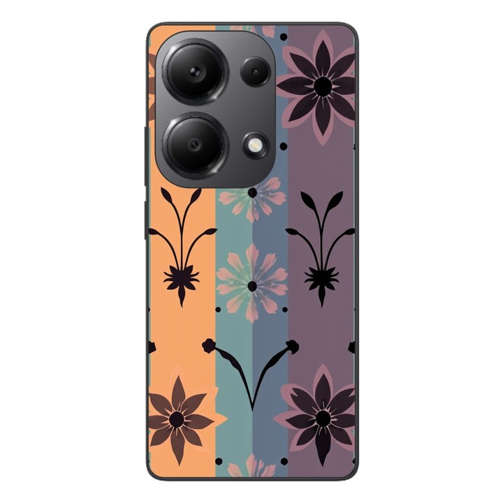 Husa compatibila cu Xiaomi Redmi Note 13 Pro 4G Silicon Gel Tpu Model Vintage Decal Flower