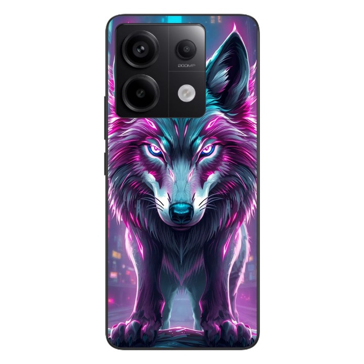Husa compatibila cu Xiaomi Redmi Note 13 Pro 5G Silicon Gel Tpu Model Cyberpunk Wolf