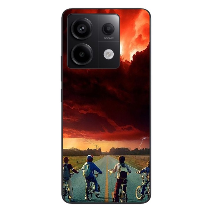 Husa compatibila cu Xiaomi Redmi Note 13 Pro 5G Silicon Gel Tpu Model Stranger Things Red Sky