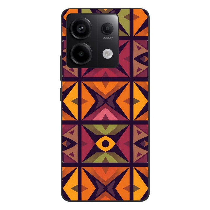 Husa compatibila cu Xiaomi Redmi Note 13 Pro 5G Silicon Gel Tpu Model Tribal Retro Shapes