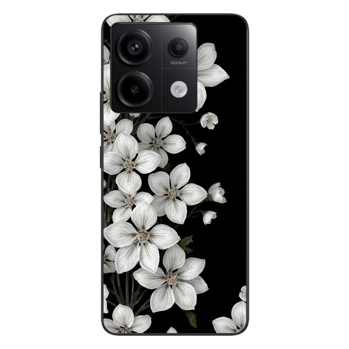 Husa compatibila cu Xiaomi Redmi Note 13 Pro 5G Silicon Gel Tpu Model Pure White Flowers
