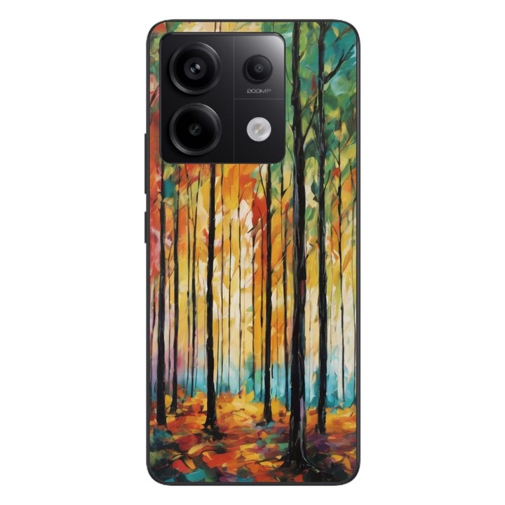 Husa compatibila cu Xiaomi Redmi Note 13 Pro 5G Silicon Gel Tpu Model Colored Forest Art