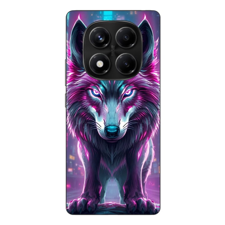 Husa compatibila cu Xiaomi Redmi Note 14 Pro 4G Silicon Gel Tpu Model Cyberpunk Wolf