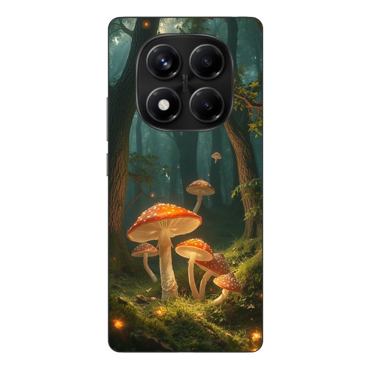 Husa compatibila cu Xiaomi Redmi Note 14 Pro 4G Silicon Gel Tpu Model Glowing Magical Mushrooms