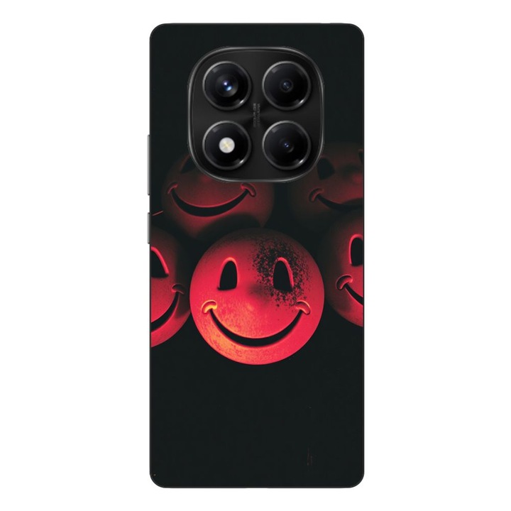 Husa compatibila cu Xiaomi Redmi Note 14 Pro 4G Silicon Gel Tpu Model Grungy Smiley Faces
