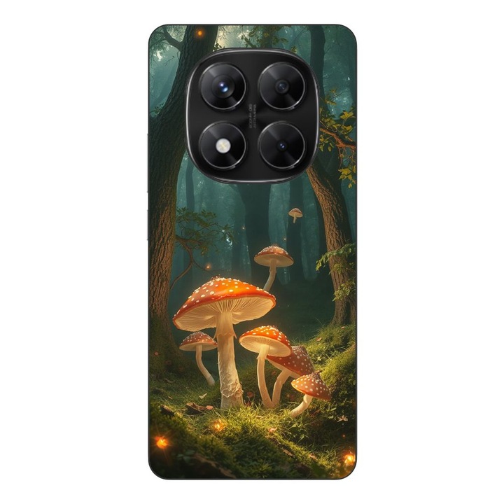 Husa compatibila cu Xiaomi Redmi Note 14 Pro 5G Silicon Gel Tpu Model Glowing Magical Mushrooms
