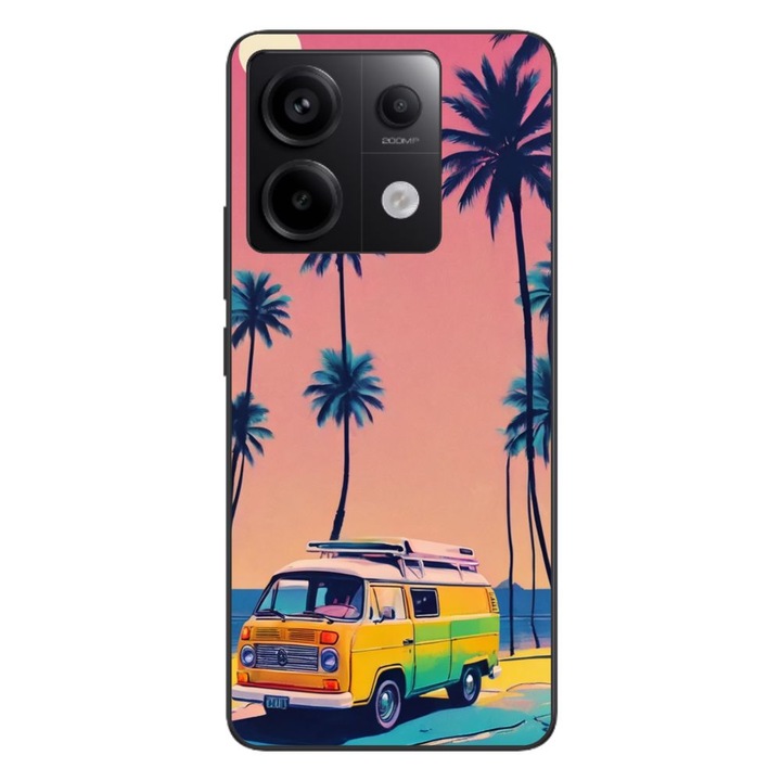 Husa compatibila cu Xiaomi Redmi Note 13 Pro 5G Silicon Gel Tpu Model Summer Vibes Camper and Palms Pop Art