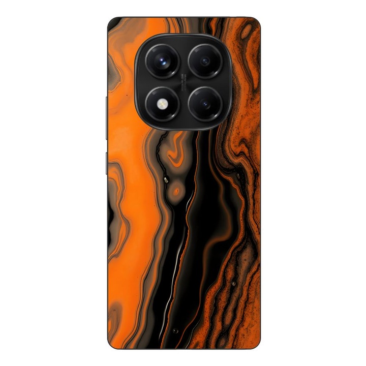 Husa compatibila cu Xiaomi Redmi Note 14 Pro 4G Silicon Gel Tpu Model Metallic Lava Flow Pattern