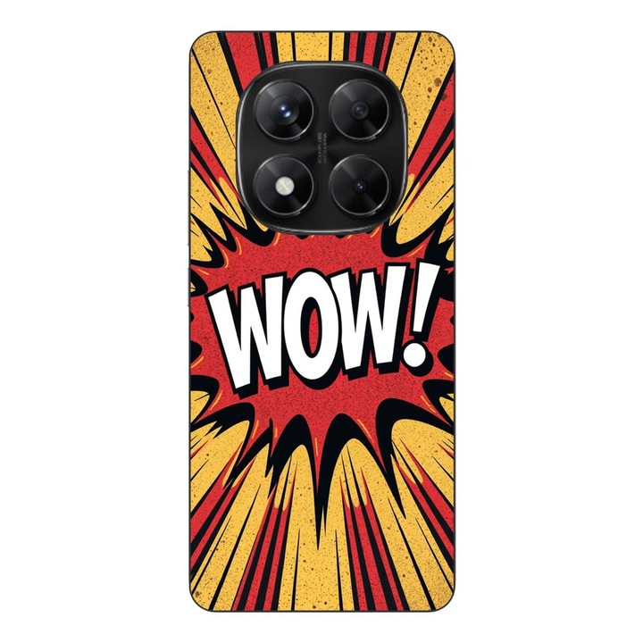 Husa compatibila cu Xiaomi Redmi Note 14 Pro 5G Silicon Gel Tpu Model Comic Book WOW Text