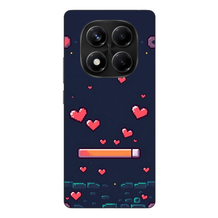 Husa compatibila cu Xiaomi Redmi Note 14 Pro 4G Silicon Gel Tpu Model Pixelated Healthbar