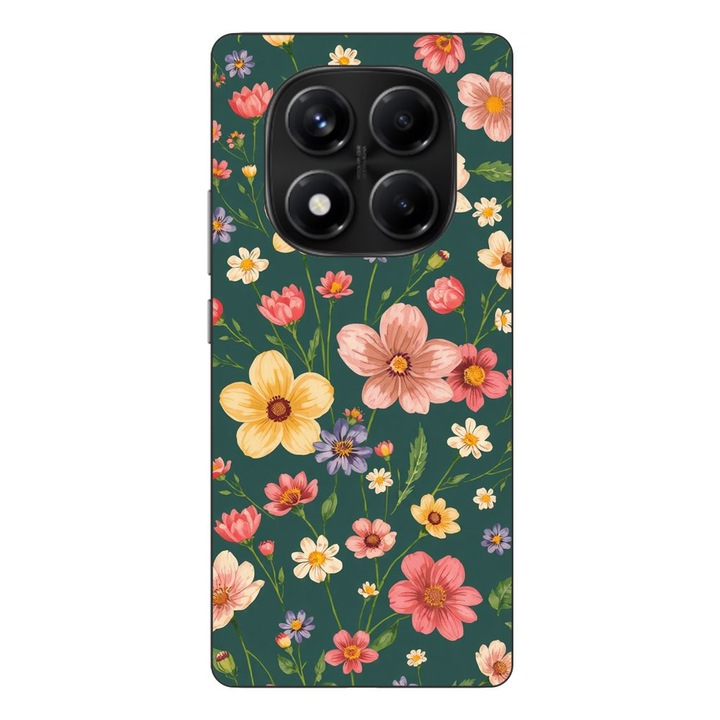 Husa compatibila cu Xiaomi Redmi Note 14 Pro 4G Silicon Gel Tpu Model Vintage Spring Flowers
