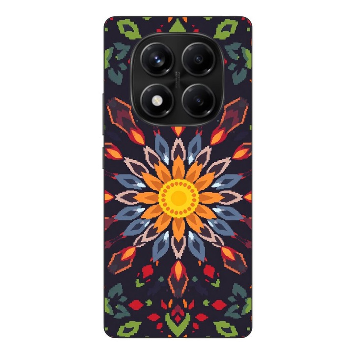 Husa compatibila cu Xiaomi Redmi Note 14 Pro 4G Silicon Gel Tpu Model Pixel Art Sun Mistery
