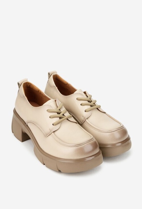 Pantofi dama NUR bej din piele naturala