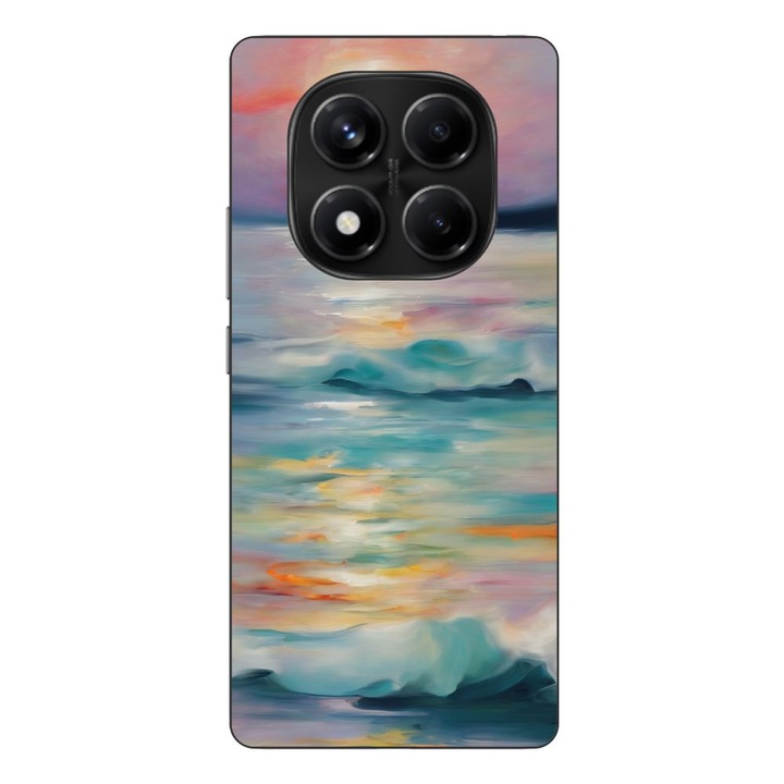 Husa compatibila cu Xiaomi Redmi Note 14 Pro 4G Silicon Gel Tpu Model Watercolor Sea View