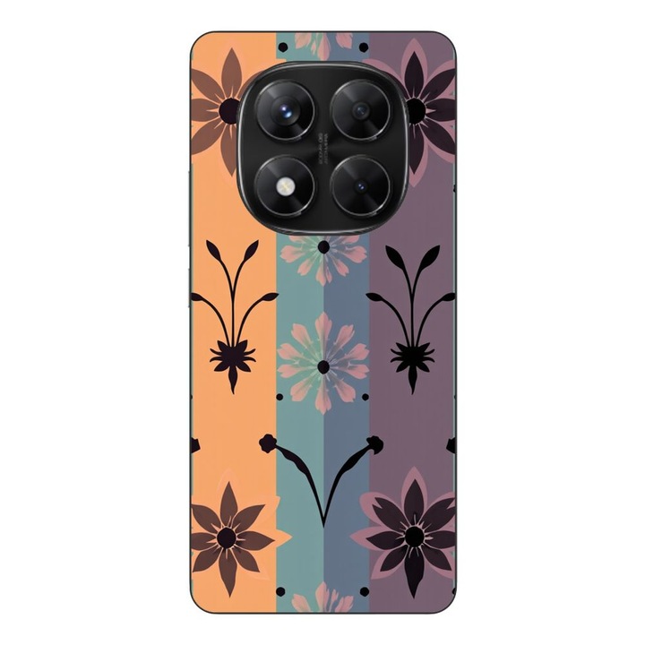 Husa compatibila cu Xiaomi Redmi Note 14 Pro 5G Silicon Gel Tpu Model Vintage Decal Flower